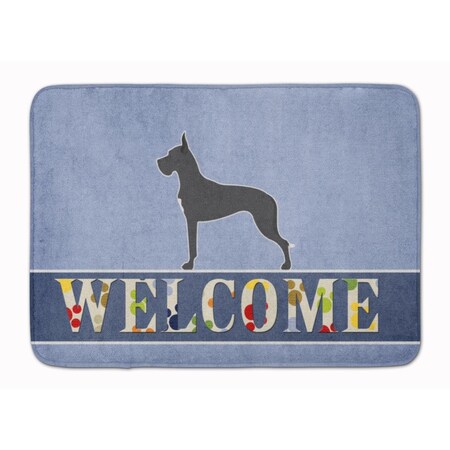 Carolines Treasures Great Dane Welcome Machine Washable Memory Foam Mat BB5579RUG